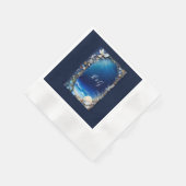 Serviette En Papier mariage bleu côtier (Coin)