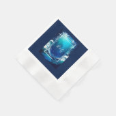 Serviette En Papier mariage bleu côtier (Coin)