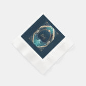 Serviette En Papier mariage bleu côtier (Coin)