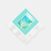Serviette En Papier mariage bleu côtier (Coin)
