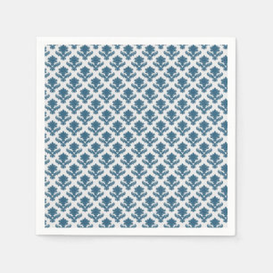 Serviette En Papier Mariage Bleu et Blanc Tapisserie Française