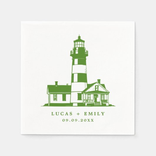 Serviette En Papier Mariage bleu foncé Nautical Seaside (Devant)