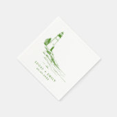 Serviette En Papier Mariage bleu foncé Nautical Seaside (Coin)