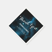 Serviette En Papier Mariage bleu Galaxy Merci serviettes (Coin)