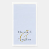 Serviette En Papier Mariage bleu opulent (Devant)