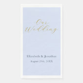 Serviette En Papier Mariage bleu opulent (Devant)