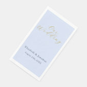 Serviette En Papier Mariage bleu opulent (Coin)