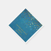 Serviette En Papier Mariage bleu personnalisé Confetti Parties scintil (Coin)