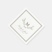Serviette En Papier Mariage Blisser Branches (Coin)