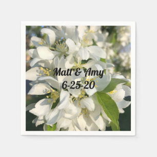 Serviette En Papier Mariage Blossoms Cocktail Personnalisé Napkin
