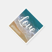 Serviette En Papier Mariage Blue Sea Beach (Coin)