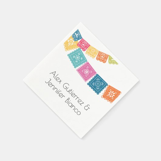 Serviette En Papier Mariage - Boda - Mariage Papel Picado Napkins (Coin)