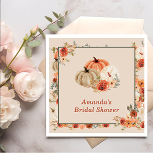 Serviette En Papier Mariage Bohème Automne Citrouille