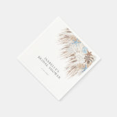 Serviette En Papier Mariage Bohème sur la Plage (Coin)