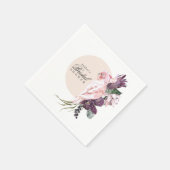 Serviette En Papier Mariage Bohème Tropicale Perroquet Rose (Coin)