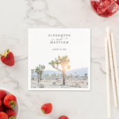 Serviette En Papier Mariage Boho de Merci Joshua Tree simple et modern (En situation)