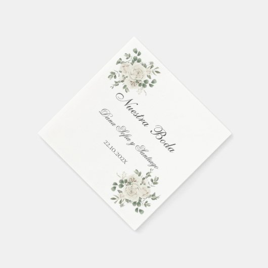 Serviette En Papier Mariage Boho espagnol (Coin)