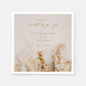 Serviette En Papier Mariage Boho Fall Flowers (Devant)