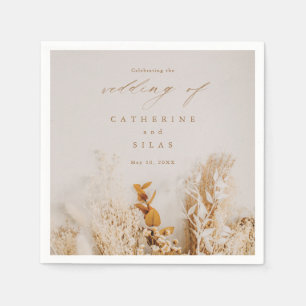 Serviette En Papier Mariage Boho Fall Flowers