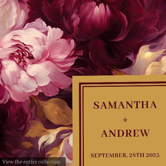 Serviette En Papier Mariage Boho moderne Blush Bourgogne Or