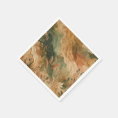 Serviette En Papier Mariage Boho Peach Peach Peach (Coin)