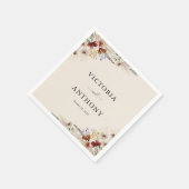 Serviette En Papier Mariage Boho Tiny Fleur sauvage (Coin)