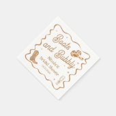 Serviette En Papier Mariage Boots et Bubbly (Coin)