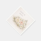 Serviette En Papier Mariage Botanique Éditorial Douce (Coin)