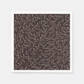 Serviette En Papier Mariage botanique Feuille rose chocolat Mauve (Devant)