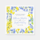 Serviette En Papier mariage botanique jaune fleur sauvage (Devant)