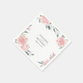 Serviette En Papier Mariage botanique rose vif (Coin)