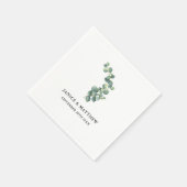Serviette En Papier Mariage Botanique Rustique au Eucalyptus (Coin)