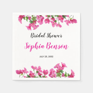 Serviette En Papier Mariage Bougainvillea Rose Floral