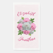 Serviette En Papier Mariage Bouquet de Pivoines (Devant)