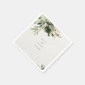 Serviette En Papier Mariage Branches vertes (Coin)