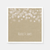 Serviette En Papier Mariage Brown papier simple rustique (Devant)