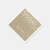 Serviette En Papier Mariage Brown papier simple rustique (Coin)