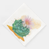 Serviette En Papier Mariage Cactus (Coin)