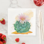Serviette En Papier Mariage Cactus (En situation)