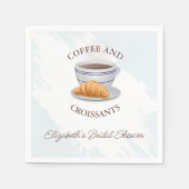 Serviette En Papier Mariage Café et Croissants (Devant)