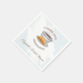 Serviette En Papier Mariage Café et Croissants (Coin)