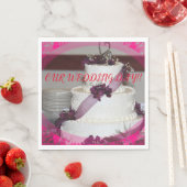 Serviette En Papier MARIAGE CAKE Closeup PAPIER Napkin (En situation)