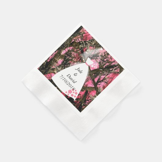 Serviette En Papier Mariage Camouflage serviettes (Coin)
