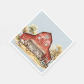 Serviette En Papier Mariage campagnard d'animaux de ferme (Coin)