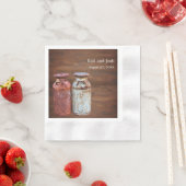 Serviette En Papier Mariage campagnard de canettes de lait Rustique Vi (En situation)