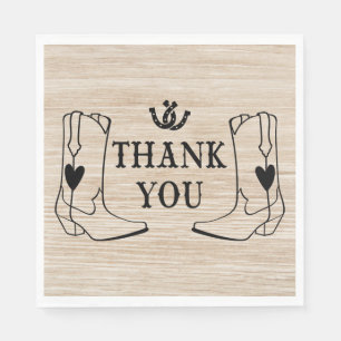 Serviette En Papier Mariage campagnard de démarrage Western Cowboy Mer