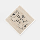 Serviette En Papier Mariage campagnard de démarrage Western Cowboy Mer (Coin)