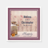 Serviette En Papier Mariage campagnard de lait rustique (Devant)