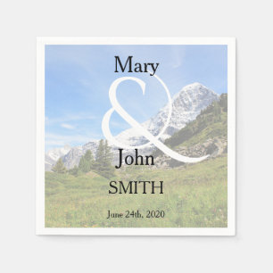 Serviette En Papier Mariage campagnard de montagne romantique Suisse