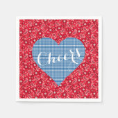 Serviette En Papier Mariage campagnard Kitsch Tomber Dans L'Amour Douc (Devant)